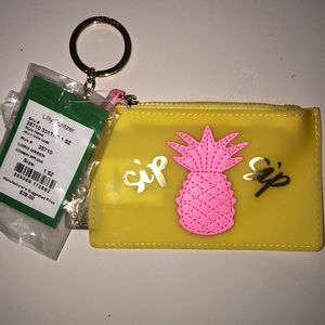 Lilly Pulitzer keychain change purse